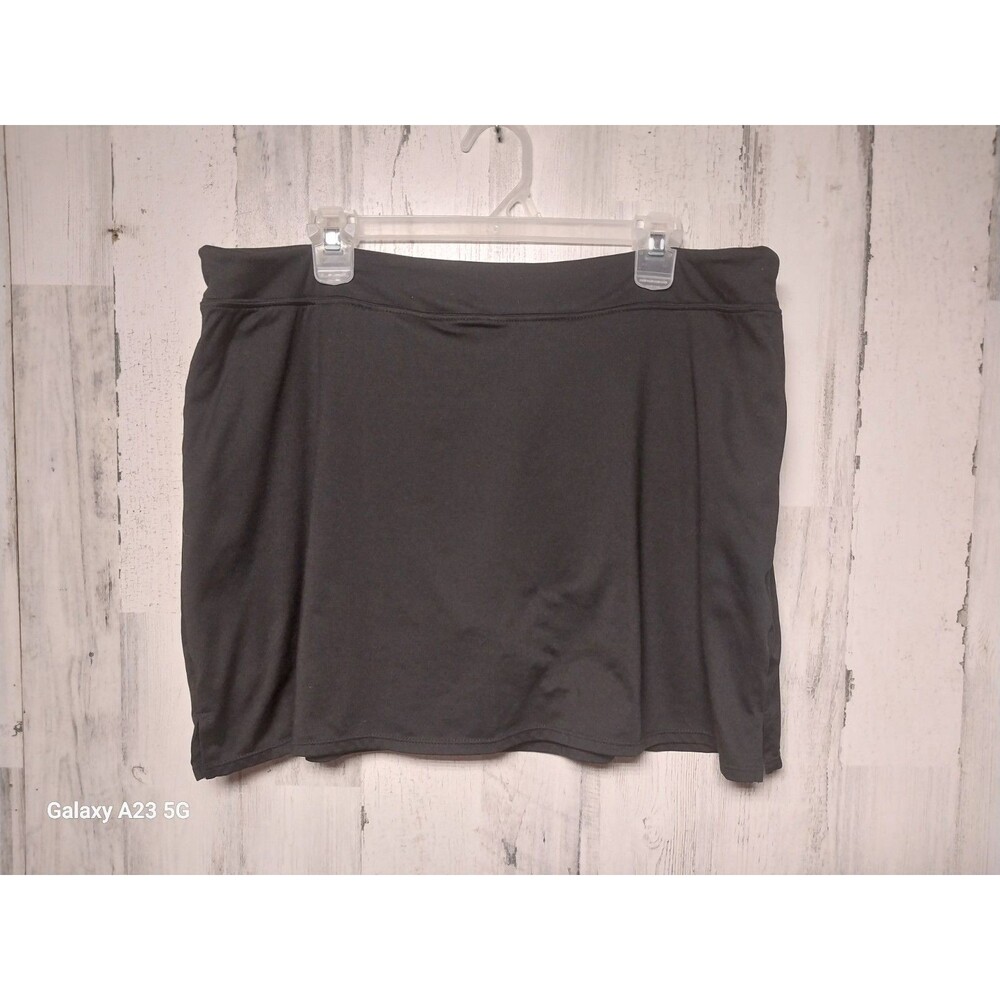 Tranquility By Colorado Clothing Black Poly/Spandex Knit Skort XXL